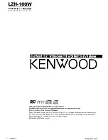 Kenwood LZH-100W - DVD Player With LCD Monitor Instruction Manual preview