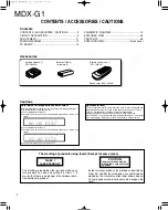 Preview for 2 page of Kenwood MDX-G1 Service Manual