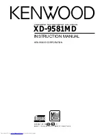 Kenwood XD-9581MD Instruction Manual preview