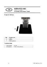 Preview for 2 page of KERN PCD-A03 Assembly Instructions Manual