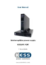 Preview for 1 page of Kess KESSUPS 92RT User Manual