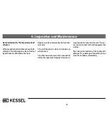 Preview for 24 page of Kessel 85 030 Installation, Operation And Maintenance Instructions