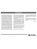 Preview for 25 page of Kessel 85 030 Installation, Operation And Maintenance Instructions