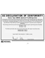 Preview for 26 page of Kessel 85 030 Installation, Operation And Maintenance Instructions