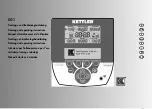 Kettler Ergorace SG1 Training And Operating Instructions preview