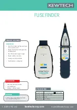 Preview for 6 page of Kewtech Fuse Finder 2 User Manual