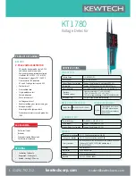 Preview for 13 page of Kewtech KT1780 Instruction Manual