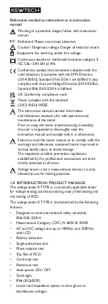 Preview for 3 page of Kewtech KT1795 Instruction Manual