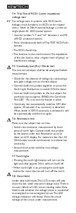 Preview for 8 page of Kewtech KT1795 Instruction Manual