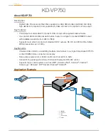 Preview for 3 page of Key Digital KD-VP1250 Operating Instructions Manual