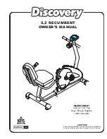 Keys Fitness 5.2 Recumbent Owner'S Manual preview