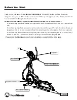 Preview for 4 page of Keys Fitness CardioMax 700e Owner'S Manual