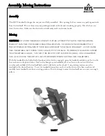 Preview for 7 page of Keys Fitness MS1200GT Owner'S Manual