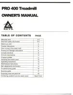 Preview for 2 page of Keys Fitness PRO 400 Owner'S Manual