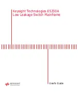 Keysight E5250A User Manual preview