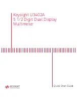 Preview for 1 page of Keysight U3402A Quick Start Manual