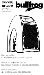 Kicker Bullfrog BF200 Owner'S Manual preview