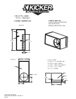 Preview for 23 page of Kicker Comp Woofer Technical Manual