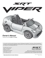 KID Trax SRT Viper KT1124WM Owner'S Manual preview