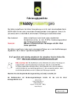 Preview for 2 page of KIDDY CRUISER FIX PRO Installation Manual