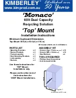 Preview for 8 page of Kimberley Monaco Installation Instructions Manual