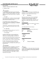 Preview for 4 page of Kimray HPCV Installation, Operation, Maintenance Manual