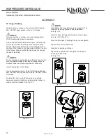 Preview for 16 page of Kimray HPCV Installation, Operation, Maintenance Manual