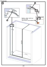 Preview for 20 page of Kinedo Kinespace Fixed panel with pivot door and small fixed panel Installation Instructions Manual