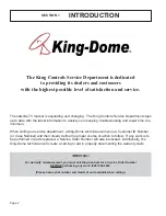 Preview for 4 page of King-Dome 9630 Troubleshooting Manual