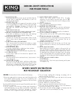 Preview for 3 page of King Industrial KC-3108C Instruction Manual