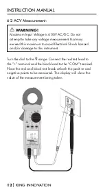 Preview for 12 page of King Innovation KING CM Instruction Manual