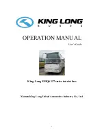 King Long XMQ6127 series Operating Manual preview