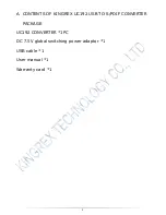 Preview for 3 page of Kingrex UC192 User Manual