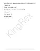 Preview for 3 page of Kingrex UC384 User Manual