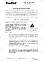 Preview for 8 page of KISANKRAFT KK-IC-8626 Operation Manual