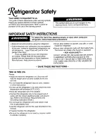 Preview for 3 page of KitchenAid 22''' to 25'' no frost top freezer refrigerator Use And Care Manual