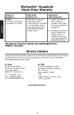 Preview for 20 page of KitchenAid 5K45SSC Use And Care Manual