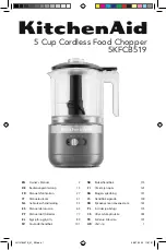 Preview for 1 page of KitchenAid 5KFCB519 Manual