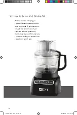 Preview for 2 page of KitchenAid 5KFP0922 Instructions Manual