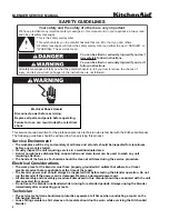 Preview for 2 page of KitchenAid 5KSB555AAC Service Manual