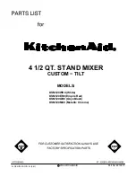 Preview for 1 page of KitchenAid 8212410 Parts List