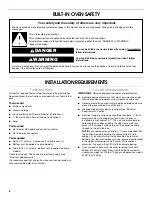 Preview for 2 page of KitchenAid Architect Series II KEBS107SSS Installation Instructions Manual