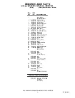 Preview for 4 page of KitchenAid KBFS25EVBL1 Parts List