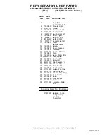 Preview for 6 page of KitchenAid KBFS25EVBL1 Parts List