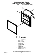 Preview for 13 page of KitchenAid KBFS25EVBL1 Parts List