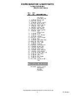 Preview for 6 page of KitchenAid KBFS25EVMS3 Parts List