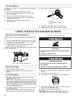 Preview for 20 page of KitchenAid KBZU122TSS - 17" Side Burner Installation Instructions And Use & Care Manual