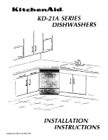 KitchenAid KD-21A SERIES Installation Instructions Manual preview