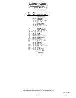 Preview for 2 page of KitchenAid KDDO27TTX - ARCHITECT Series II Parts List