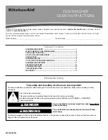 Preview for 1 page of KitchenAid KDPE334GPS User Instructions